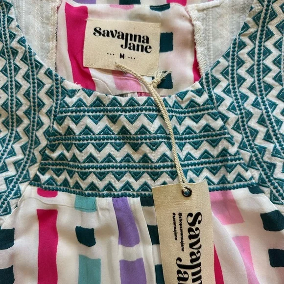 Savanna Jane Pink and Purple Blouse with Crochet Trim - Picture 3 of 4